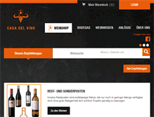 Tablet Screenshot of casadelvino.ch